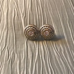 Brighton Silver & Gold Crystal Earrings